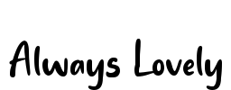 Always Lovely Font Image