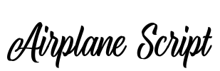 Airplane Script Font Image