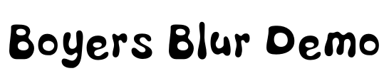 Boyers Blur Demo Font Image