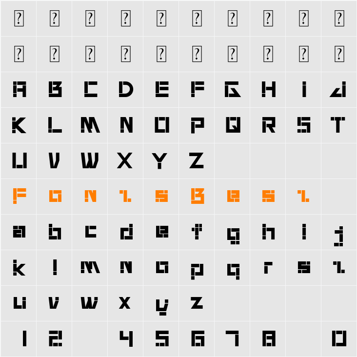 Overya Character Map