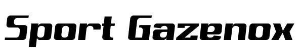 Sport Gazenox Font Image