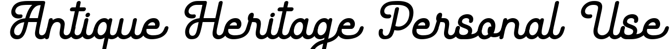 Antique Heritage Personal Use Font Image