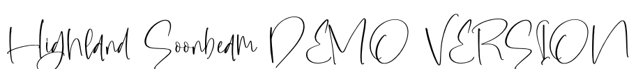 Highland Soonbeam DEMO VERSION Font Image