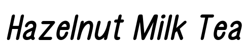 Hazelnut Milk Tea Font Image