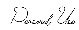  Personal Use Font Image
