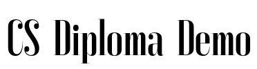 CS Diploma Demo Font Image