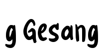 g Gesang Font Image