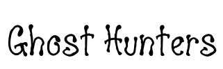 Ghost Hunters Font Image