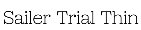 Sailer Trial Thin Font Image