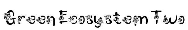 Green Ecosystem Two Font Image