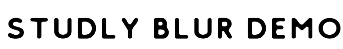 Studly Blur Demo Font Image