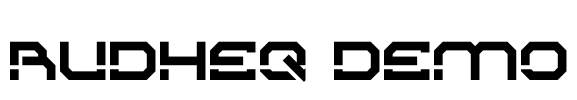 Rudheq Demo Font Image