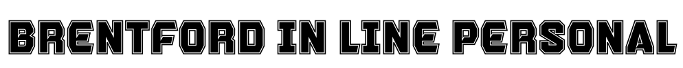 Brentford In Line Personal Font Image