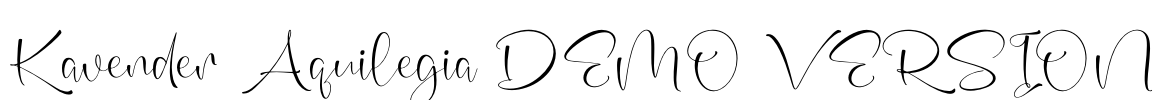 Kavender Aquilegia DEMO VERSION Font Image