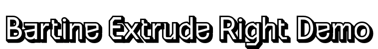 Bartine Extrude Right Demo Font Image
