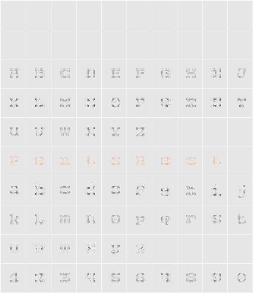 ET Artilux Dots Character Map