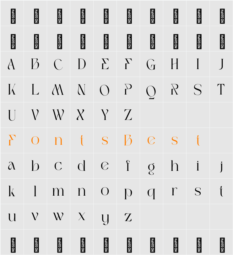 Bagek - Demo Version Character Map