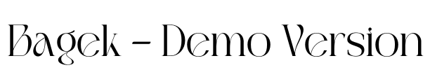 Bagek - Demo Version Font Image