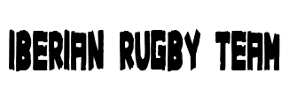 Iberian Rugby Team Font Image