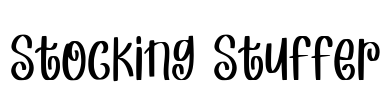 Stocking Stuffer Font Image