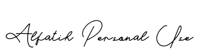 Alfatih Personal Use Font Image