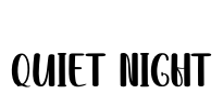 Quiet Night Font Image