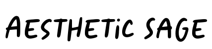 Aesthetic Sage Font Image