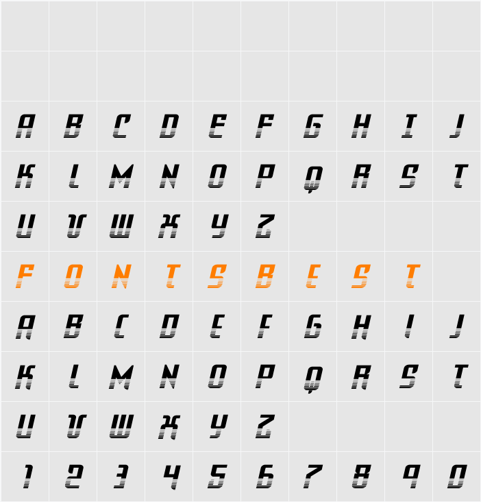 Warriatron Halftone Character Map