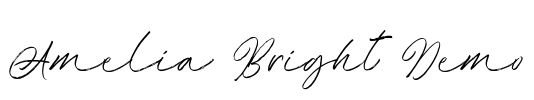 Amelia Bright Demo Font Image