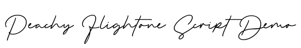 Peachy Flightone Script Demo Font Image