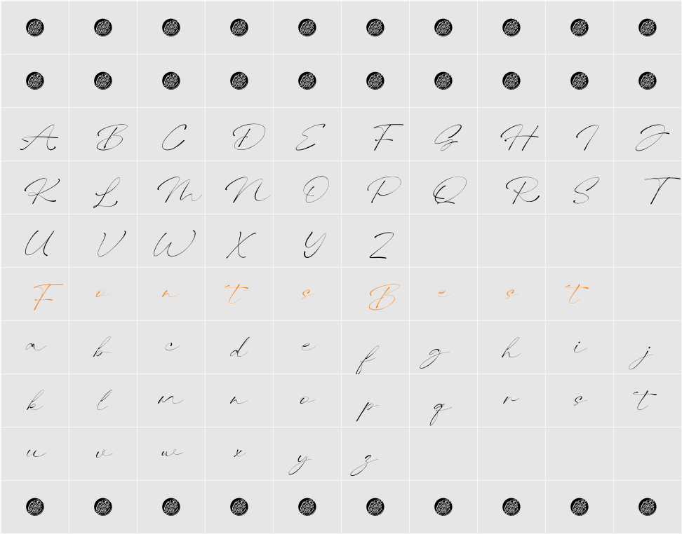 Bhasline Demo Character Map