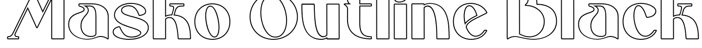 Masko Outline Black Font Image