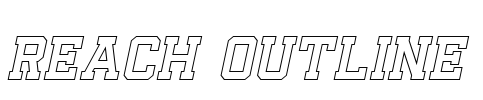 Reach Outline Font Image