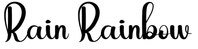 Rain Rainbow Font Image