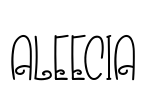 ALEECIA Font Image