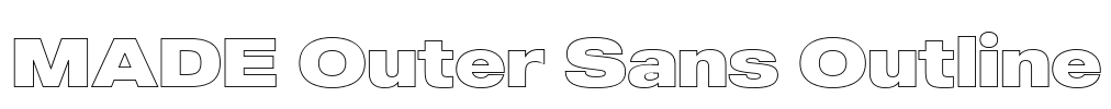 MADE Outer Sans Outline Font Image