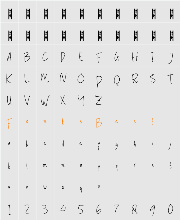 Alexandra Signature Character Map