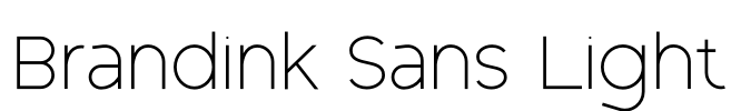 Brandink Sans Light Font Image