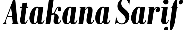 Atakana Sarif Font Image