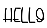 HELLO Font Image