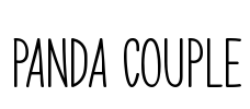 Panda Couple Font Image
