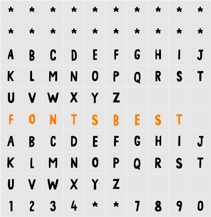 Cheesy Fingers DEMO Character Map