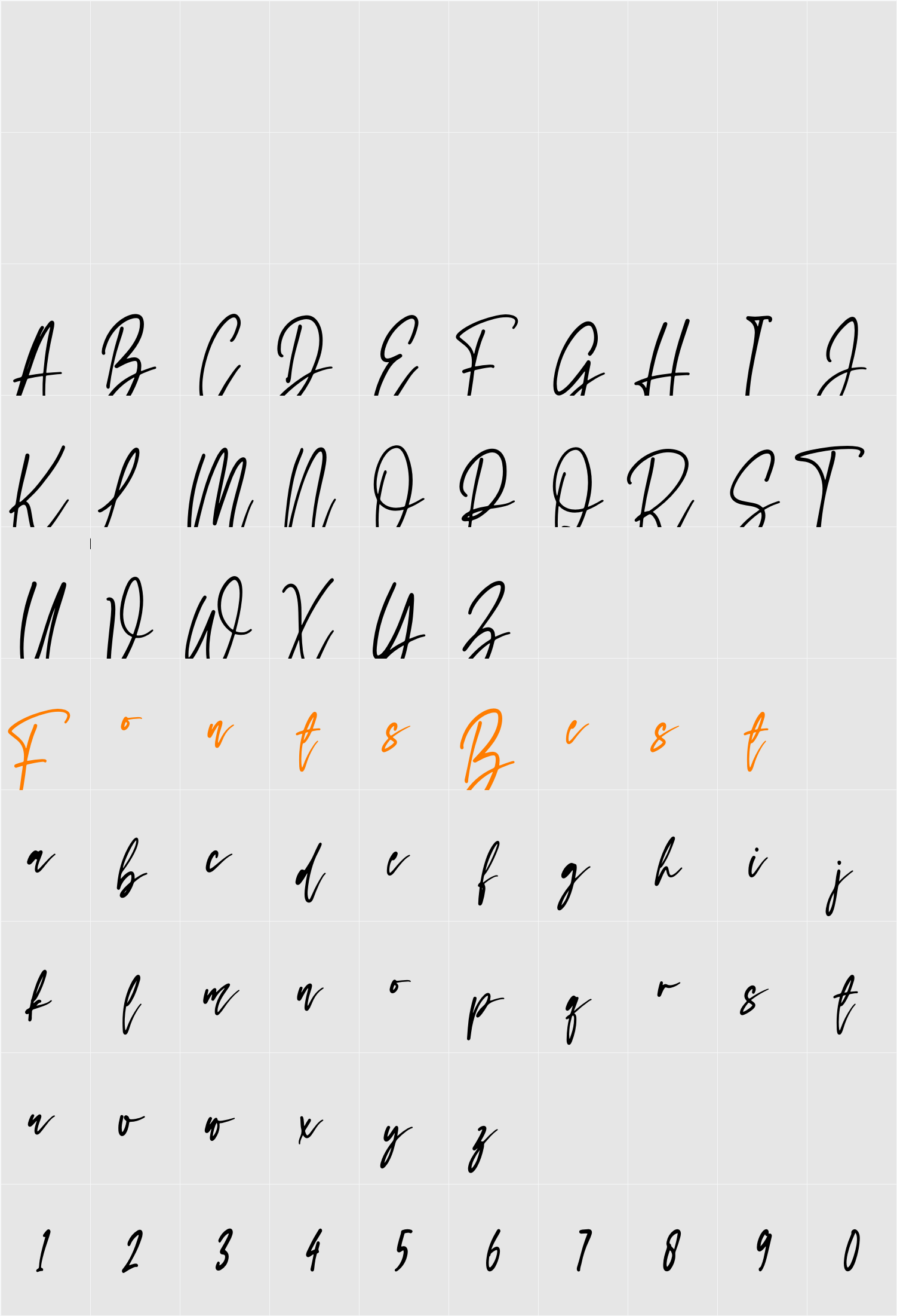 Lampard Signature Character Map