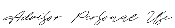 Advisor Personal Use Font Image