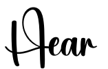 Hear Font Image
