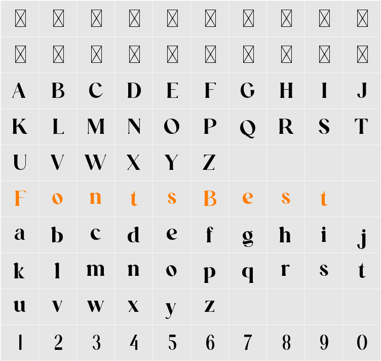 Funtonalie Character Map