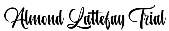 Almond Lattefay Trial Font Image
