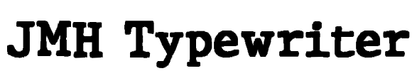 JMH Typewriter Font Image