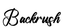 Backrush Font Image