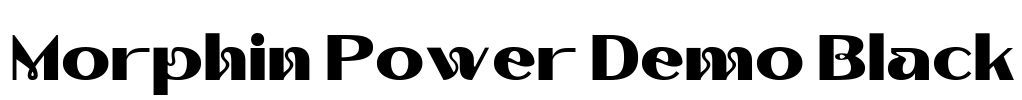 Morphin Power Demo Black Font Image